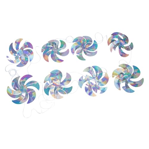 TOBBOMEY Windmühlenvogel Gartendekoration Windrad Aus Leichtem Material 10m Lange Reflektor Windmühle Zur Vogelabwehr Für Außenbereiche Und Landwirtschaft