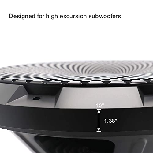 RECOIL SG-10 10-Zoll(25 cm Subwoofer-Gitter aus schwarzem Stahlgeflecht mit hohem Hub (10 Zoll)