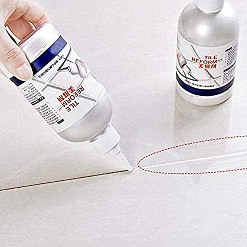 Tiles Gap Filler Waterproof 280 ml Crack Seal Agent Grouting Paste for Tiles Waterproof Silicone Sealant for DIY Home Sink Tile Gap Filler Grouts Repair Tube (White)