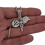Psychology Psychiatry Psi Symbol Charm Necklace for Men Women Psychiatrist Psychologist Gifts