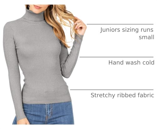 Image of Ambiance Apparel Women's Ribbed Long Sleeve Turtleneck Top