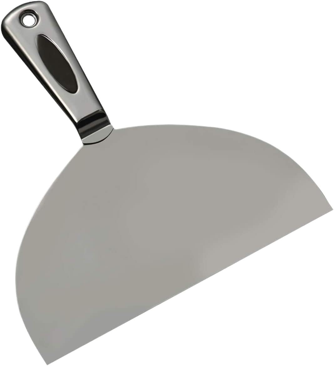 Outil de retrait de papier peint, grattoir en métal pour décalcomanie et plâtrage, couteau à spackle de 20,3 cm pour la finition de cloisons sèches et le grattage du papier peint