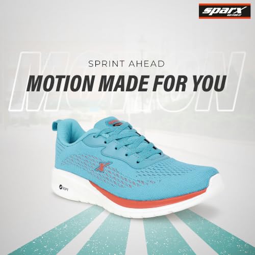 Image of SPARX Sports Running Shoes for Women - Lightweight Breathable Lace-Up Athletic Shoes with Cushioned Comfort, Shock Absorption, Durable Grip, Flexible Sole & Everyday Walking Performance