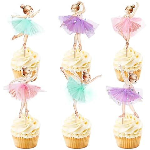 Keaziu Ballerina Tutu Cupcake Toppers Cover
