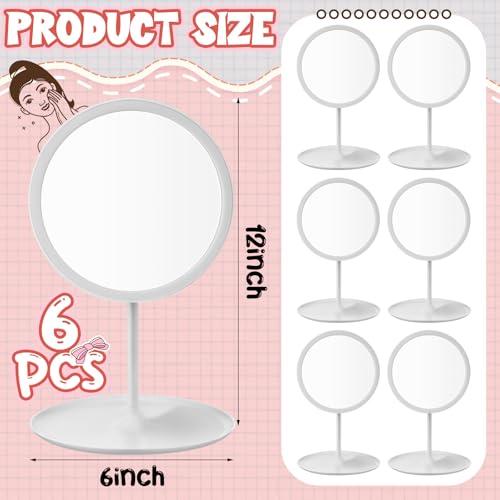 Set de 6 espejos para maquillaje DoubleFill en blanco miniatura 2