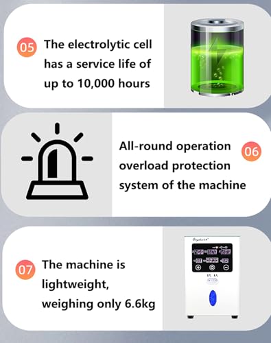 YUDNLIB Hydrogen Inhalation Machine, 99.99% Pure H2 & O2 Output, Molecular Hydrogen Generator, 3 Specifications (600/900ml), for Home, Bedroom, Travel, Elderly - Image 6