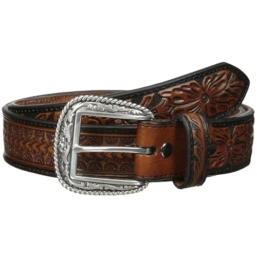 ARIAT Men's Arrow Tooled Floral Billit Belt