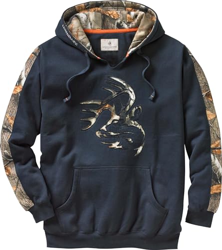 Legendary Whitetails Men's Camo Outfitter Hoodie (Navy, XX-Large)