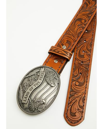 Cody James Men's Land Of The Free Tooled Buckle Belt - CJAFA25BT6-BN 362