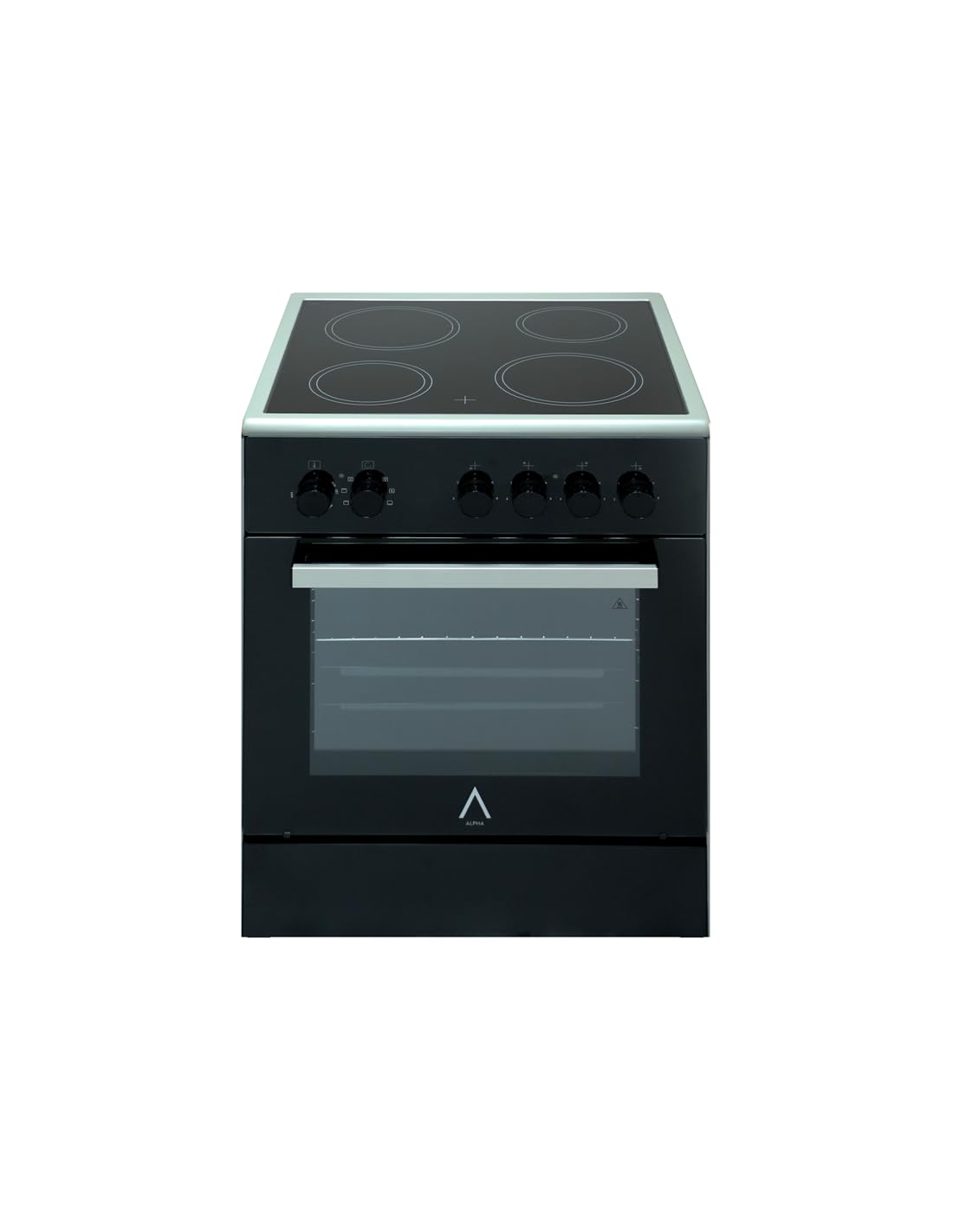 ALPHA Cocina Eléctrica VULCANO ZEUS ELITE PRO Cristal Negro, Vitrocerámica