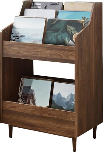 Crosley Furniture Liam Vinyl Record Storage Stand, Tiered Storage...