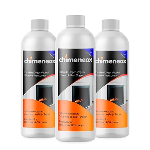 3 litros Bioetanol 96% Origen Vegetal para chimeneas