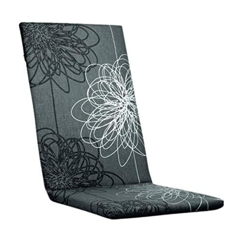KETTtex EXKLUSIV Auflage Hochlehner Anthrazit Floral I Gartenstuhl Polster 123x50x4cm I KTH2 Sitzauflage weich & hautfreundlich I robuste Stuhlauflage I pflegeleichtes Sitzkissen I Dessin 8519 KETTtex EXKLUSIV Auflage Hochlehner Anthrazit Floral I Gartenstuhl Polster 123x50x4cm I KTH2 Sitzauflage weich & hautfreundlich I robuste Stuhlauflage I pflegeleichtes Sitzkissen I Dessin 8519