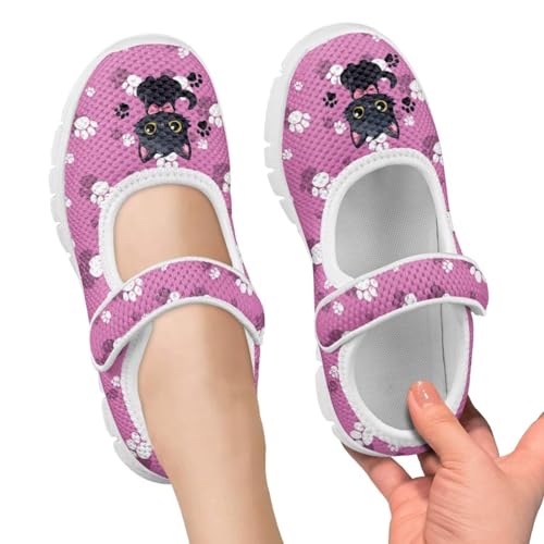 JoyLamoria Little Girls Mary Jane Shoes Cute Cat Dress Shoes for Toddler Girls Ballet Flats Party School Uniform Shoes4