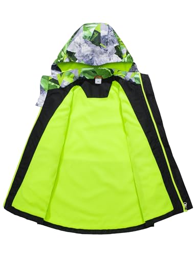Kids Waterproof Jacket Lightweight Windbreaker Fleece Lined Outwear Coat Cycling Raincoat2