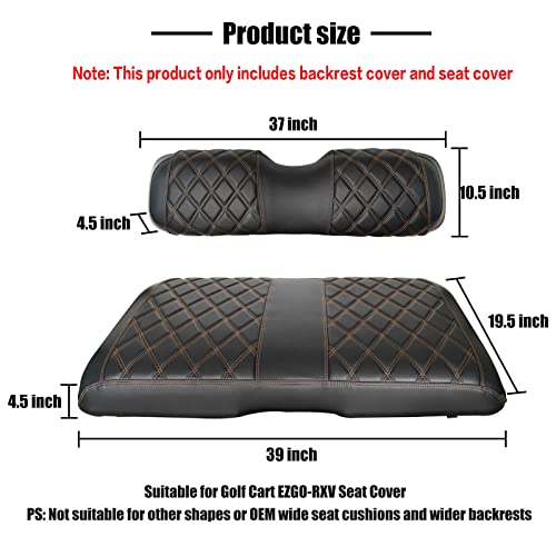 Nokins Golf Cart Diamond Seat Cover Front And Rear Kit Fits Ezgo Rxv Vinyl Seat Covers #TOP5