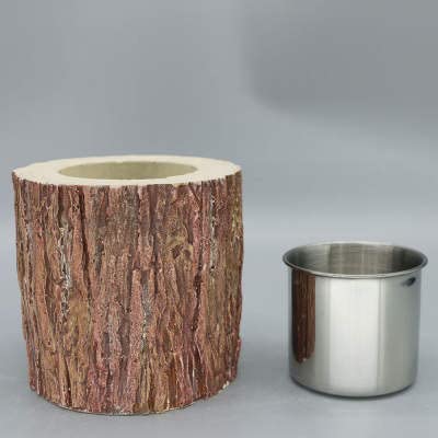 Tabletop Fire Pit, Log Shaped Wood Pattern Pit Portable For Indoor And Outdoor Use Smokeless Fire Pits Chiminea Fireplace For Garden, Patio #TOP6