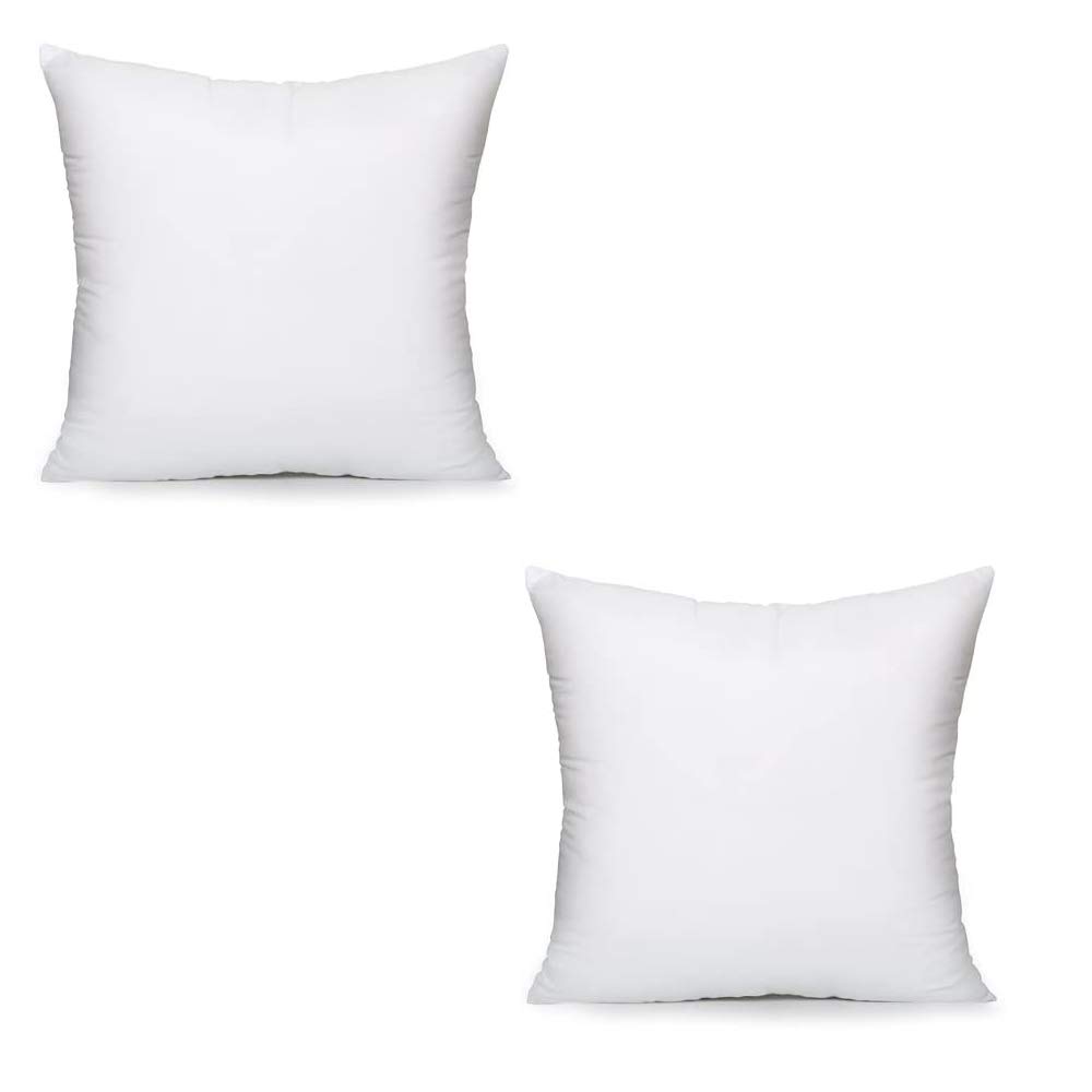 Iyan Soft Furnishing Luxury 20" x 20" - 2 Packs - Cushion Pads with Bounce Back Polyester Sham Square Hollow Fibre Standard/White – MADE IN UK