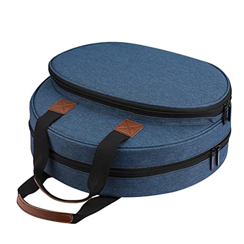 EXCEART Embroidery Kits Woven Handbag Portable Carrying Tote for Embroidery Project and Cross Tools Supplies for Crafters and Lovers Blue