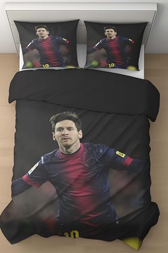 WSFST Parure De Lit 140x200 Housses De Couette 1 Personne avec Fermeture Éclair, Parure Housse Couette Imprimé en Microfibre avec 1 Taie d'oreiller 65x65
