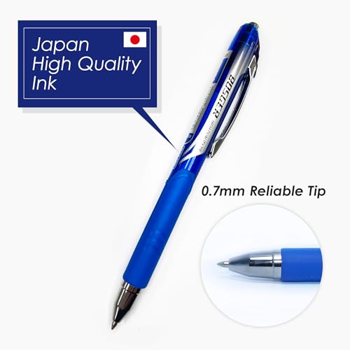 Bolígrafos de Gel FLEXOFFICE Azul Punta Fina 0.7mm Pack 10 miniatura 2