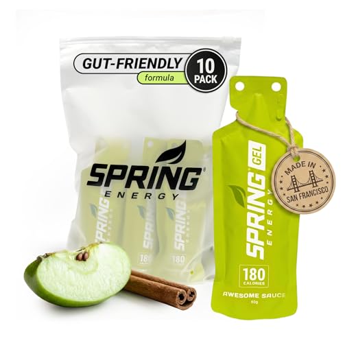 Spring Energy Gel Wholesome Stomach Friendly Vegan | Apple Cinnamon Sweet Potato | Awesome Sauce | No Rice Syrup. No Maltodextrin. No Preservatives