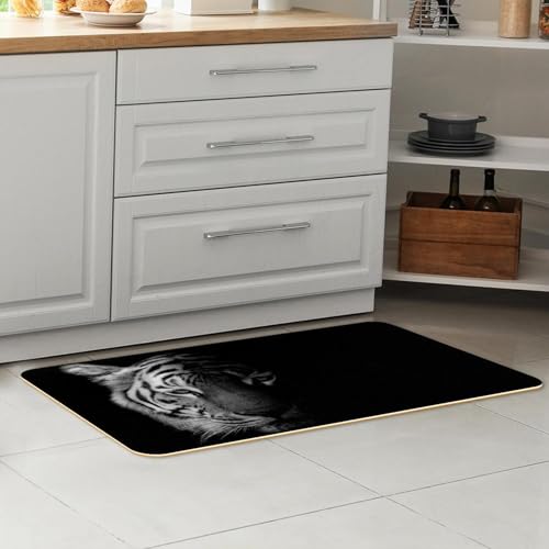 Alfombra absorbente para cocina y cuarto de lavado con diseño de tigre pack de 2 7