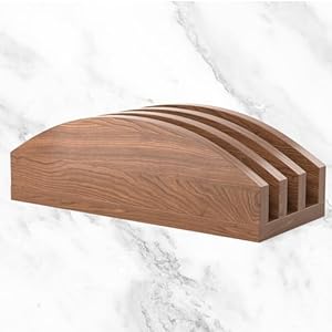 Made in USA – Cutting Board Holder – Cutting Boards Organizer Countertop – 100% Solid Walnut Wood by Virginia Boys Kitchens