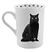 Dimension 9 Black Cat Coffee Mug, White