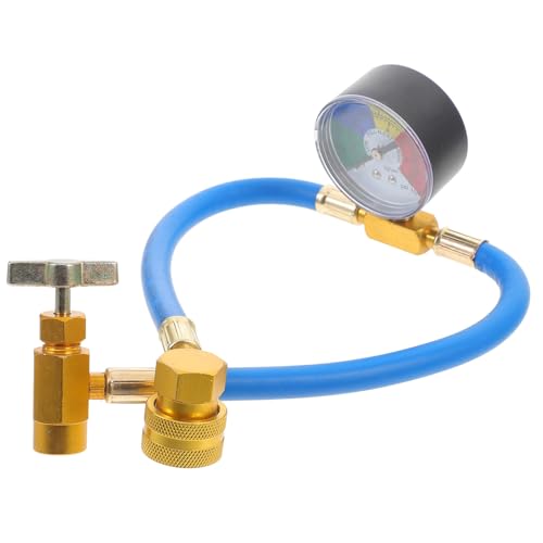 VORCOOL Tuyau de Recharge Climatisation Voiture R134A, Flexible de Remplissage de Réfrigérant avec Manomètre, Raccord Rapide pour Gaz Clim Auto et Kit...