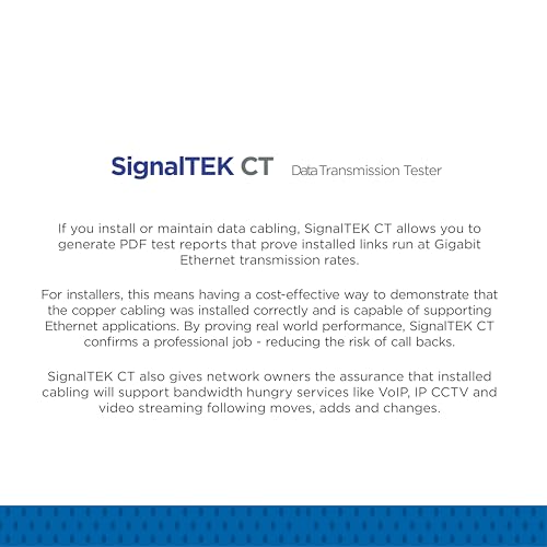 Image of TREND Networks | R156006 | SignalTEK CT with Touchscreen | Network Transmission & Ethernet Tester Kit | Troubleshoot Data Cabling & Network Issues | Built-in PDF Reporting