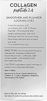 olay eye cream | Reduces Dark Circle, Wrinkles and Puffiness | With Peptides and Niacinamide | Normal, Oily, Dry & Combination Skin l Paraben & Sulphate free | 15ml (Collagen Peptide 24)