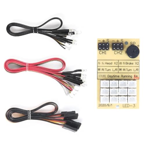 Kit luces coche RC MN86 evita pérdidas de control nocturnas con lámparas de freno y posición