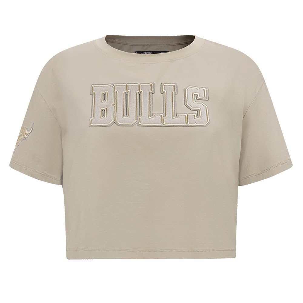 Pro Standard Womens NBA Chicago Bulls Retro Classics Short Sleeve Boxy Tee Eggshell L โ image 1