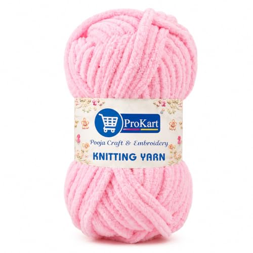Image of ProKart Premium Blankie Wool, Plush & Cuddly, | Blanket Thick /Adult, Sweaters, caps, Throws, Home Furnishing, Scarves, Blankets (Light Pink, 100gms x 4 Pack)