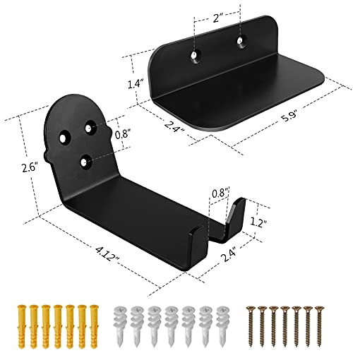 Eapele Bike Pedal Hanger Bicycle Wall Mount Horizontal Hanger, Heavy-duty 10GA Steel Plates Made, Support to 150lb, Compatible with Platform Pedal, Clipless Pedal, and Hybrid Pedal