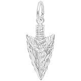 Arrowhead Charm In Sterling Silver, Charms for Bracelets and Necklaces