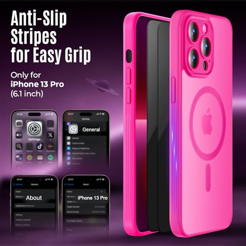 Image of Symcele Designed for iPhone 13 Pro Case, Hot Pink
