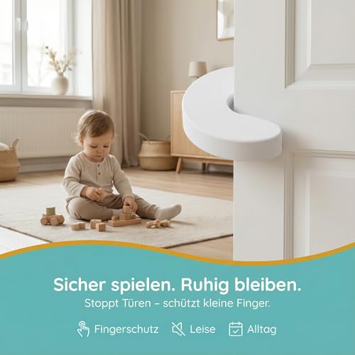 Homery Klemmschutz für Türen [6 Stück] – Tür Klemmschutz & Türstopper Baby aus Schaumstoff – Türklemmschutz Kinder, Fingerklemmschutz für Türen – Türschutz Baby, Kindersicherung Tür