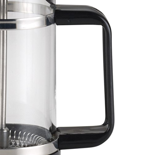 BonJour 3-Cup/12.7-Oz. La Petite Frother Set Borosilicate Glass French Press, 12.7 oz, Black