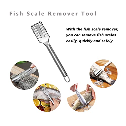 JINSHIN Fischentschupper,Fischschuppen Entferner,Fischschuppenschaber,Fischentschupfer,Fisch Entschuppen,Fisch Scaler… - Image 3