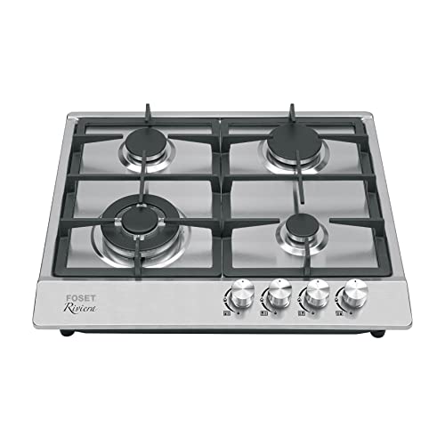 La Mejor Recopilación de Estufa de Mesa 4 Quemadores para comprar hoy. 49 Foset PAE-604GA, Parrilla gas empotrable 60cm, 4 quemadores, acero inoxidable