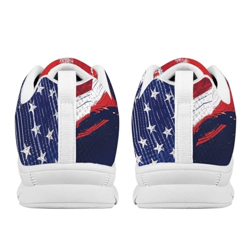 Image of GIFTPUZZ Mens Lace Up Athletic Trainers Running Sneakers Wedge Breathable Gym Lightweight Sports Tennis Shoes