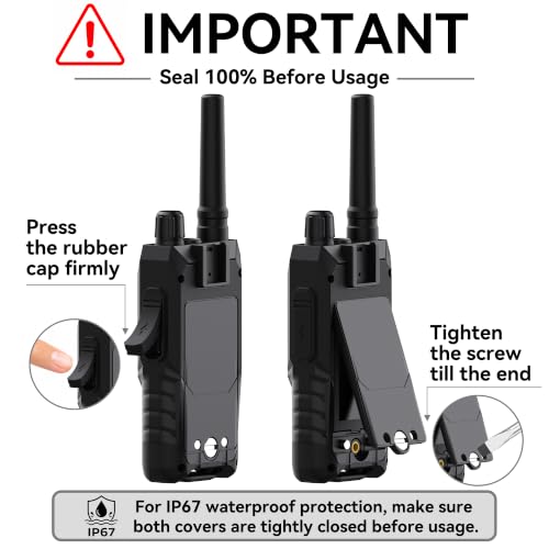 Ketelese T4 Walkie Talkies Long Range, IP67 Waterproof Two Way Radio - image 6