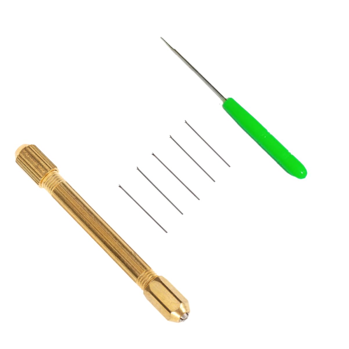 NUOBESTY 21 Piezas agujas de peluca de acero agujas de ganchillo ganchos de crochet pelucas kit de ganchillo Gancho de crochet latón suministros para el cabello aguja de gas tejer bebé