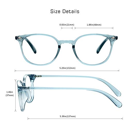 Image of VisionGlobal Blue Light Blocking Glasses for Women Men, Computer Reading, TV Glasses, Stylish Oval /Square Frame