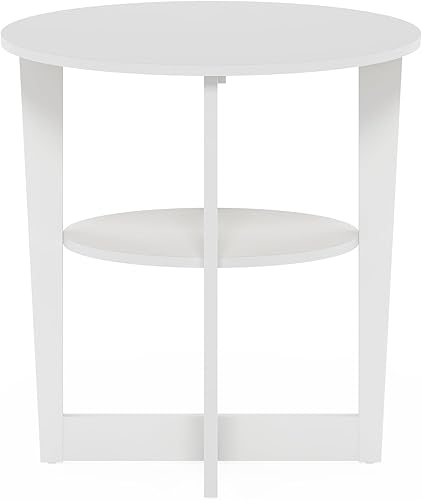 Miniatura 11 de Furinno Jaya - Mesa auxiliar ovalada, paquete de 2, color blanco Blanco,Nuez,https://www.amazon.com/dp/undefined