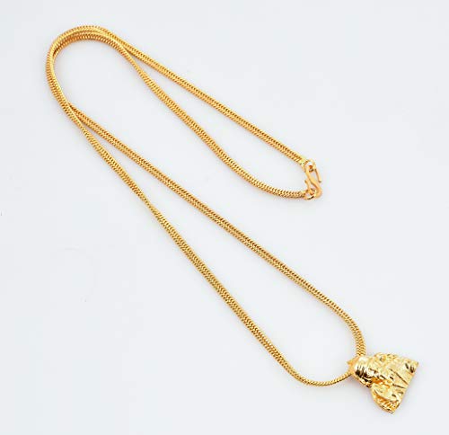 Image of Handicraft Kottage Chain Pendant Durga Mata, Shivji, Sai Baba Locket With Chain, Traditional Pendant Chain For Women, Men Fashion Jewelley For Wedding, Party & Daily Wear