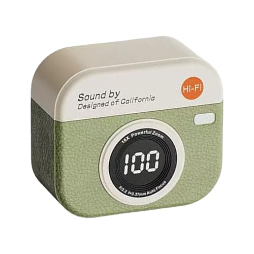 Auriculares inalámbricos - Auriculares Bluetooth de ruido | Estilo de cámara retro Auriculares de media oreja con graves profundos y larga espera | Micrófono Auriculares - Viaje a casa Teléfonos Juego