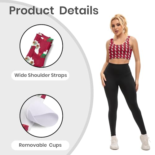 Image of Yoga top Women's Cheerleading Uniform Gym Outfit Running Crop Tops Yoga Shirts Casual Tank Top